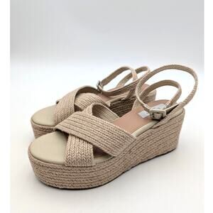 Steven New York Ramey Espadrille Platform Wedge Sandal Women's Natural US9.5M
